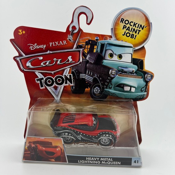Disney Cars Toon #41 Heavy Metal Lightning McQueen Die-Cast Mattel 2010 NEW - Picture 1 of 5